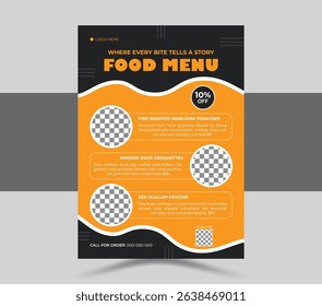 Elegant And Modern Food Menu Template Minimalist Restaurant Menu Design