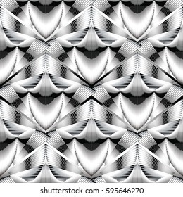 Elegant modern geometric seamless pattern. Stylish abstract isolated black and white  background. Luxury ornamental  wallpaper. Vector trendy seamless pattern texture for fabric, textile. 