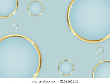 elegant modern elegant golden ring light blue background