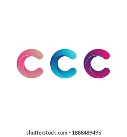 Elegant modern gradient letter C vector logo design 