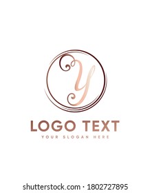 An elegant and modern handwritten letter Y type logo template, Vector logo for business and company identity 