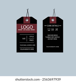 Elegant and Modern Hang Tag Design for Branding and Marketing