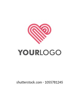 Elegant, modern heart logo.