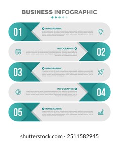 Infografía moderna elegante para la Plantilla de negocios