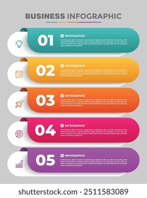 Elegante Infográfico moderno para modelo de negócios
