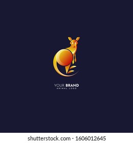 elegant and modern kangaroo logo