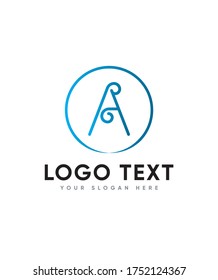 Elegant modern letter type A logo template, vector logo for business and company identity 