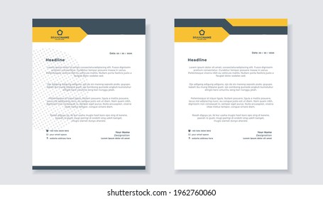 elegant modern letterhead design template