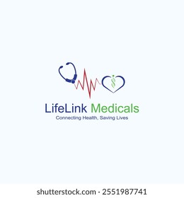 Elegant and Modern LifeLink Medicals Logo Design for Healthcare, Wellness, and Medical Branding