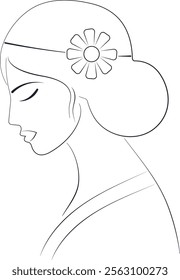 Elegant and Modern Line Art Portraits of Women Minimalist Female Faces and Profiles for Contemporary Branding,
