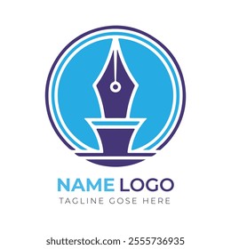 Elegant and Modern Logo Design for Creative Writing, Publishing, or Content Creation Businesses.