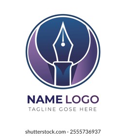 Elegant and Modern Logo Design for Creative Writing, Publishing, or Content Creation Businesses.