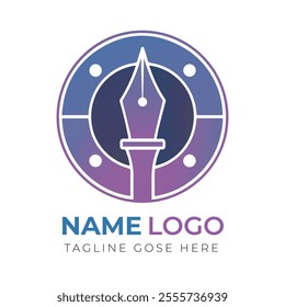 Elegant and Modern Logo Design for Creative Writing, Publishing, or Content Creation Businesses.