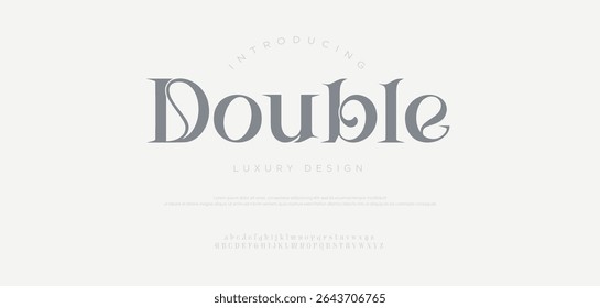 Elegant modern luxury alphabet logo font.  Typography elegant style alphabet fonts for beauty, calligraphy, decorative, glamour, boutique, fashion, brand, wedding, vintage design. vector illustration