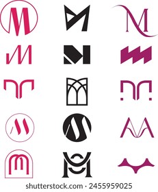 Elegant and Modern M Letter Logo Amblem Symbol for Fashion and Design Logos