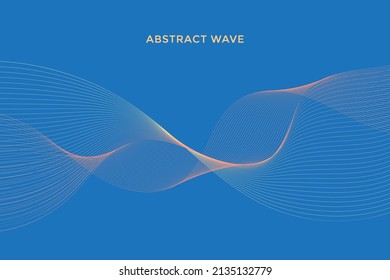 Elegant modern minimal abstract wavy lines in gradient