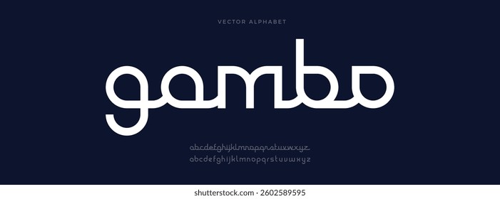 Elegant modern minimal font. Modern typeface. English alphabet. Set of letters. Font set for logo, music, cover, headline, creative design. Vector illustration.