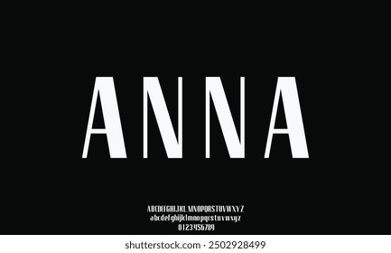 Elegant modern minimalist alphabet display font vector