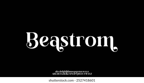 Elegante moderno minimalista alfabeto exibir fonte vetor