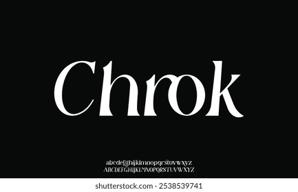 Elegante moderno minimalista alfabeto exibir fonte vetor