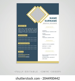 Elegant and modern muted color CV Resume Template