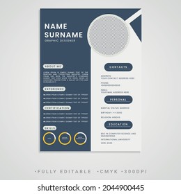 Elegant And Modern Muted Color CV Resume Template