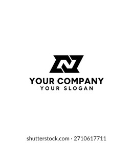 Elegant and modern N monogram for upscale branding.