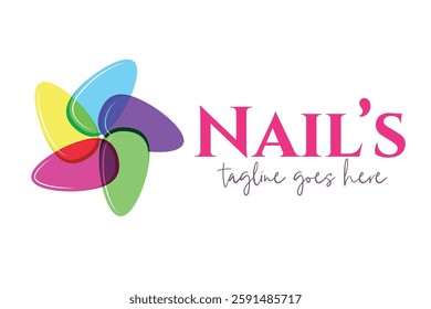 Elegant modern Nail Artist or Studio logo, featuring a stylish nail polish icon and sleek typography. Perfect for beauty salons, nail technicians, and manicure businesses