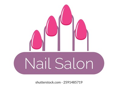 Elegant modern Nail Artist or Studio logo, featuring a stylish nail polish icon and sleek typography. Perfect for beauty salons, nail technicians, and manicure businesses