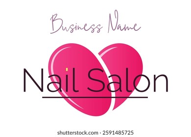 Elegant modern Nail Artist or Studio logo, featuring a stylish nail polish icon and sleek typography. Perfect for beauty salons, nail technicians, and manicure businesses