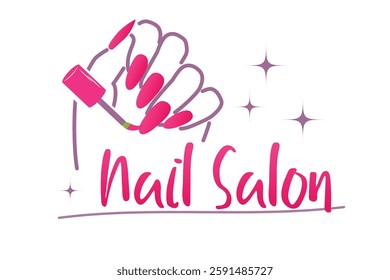 Elegant modern Nail Artist or Studio logo, featuring a stylish nail polish icon and sleek typography. Perfect for beauty salons, nail technicians, and manicure businesses