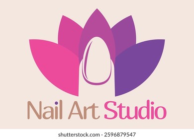 Elegant modern Nail Artist or Studio logo, featuring a stylish nail polish icon and sleek typography. Perfect for beauty salons, nail technicians, and manicure businesses, reflecting professionalism