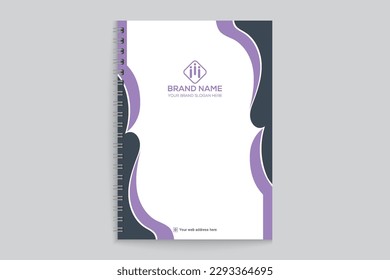 Elegant modern notebook cover template