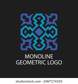 Elegant and modern ornamental tile symbol abstract logo