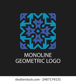 Elegant and modern ornamental tile symbol abstract logo