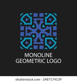 Elegant and modern ornamental tile symbol abstract logo