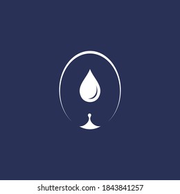 Elegant and modern pure water logo design 