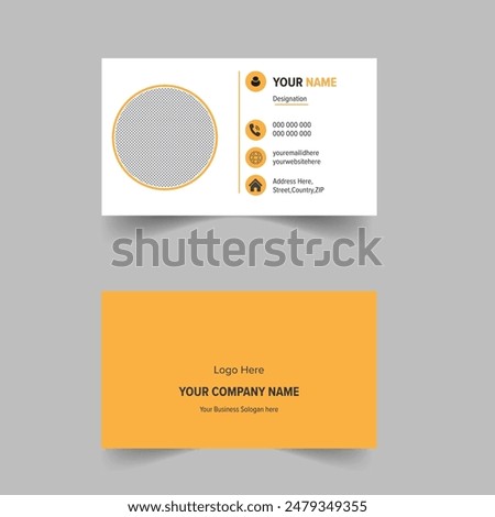 Elegant Modern Recent Creative Corporate Blue White Present Design Luaury Fleshpots Personal visiting card with company logo Clean Futuristic Double-sided Modern Professional Business Card Template