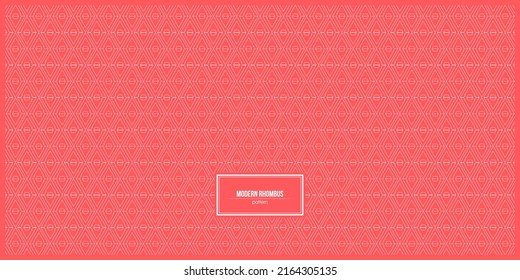 elegant and modern rhombus pattern with red background