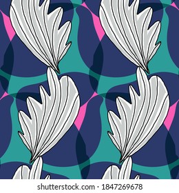 Elegant modern seamless pattern. Mid century aesthetic vector wallpaper.  Fashion background. 