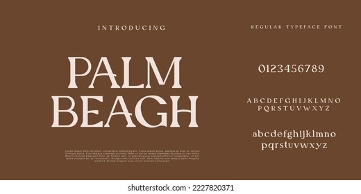 Elegant and modern serif alphabet font uppercase and numberfonts victorian typeface 