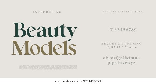 Elegant and modern serif alphabet font uppercase and numberfonts victorian typeface