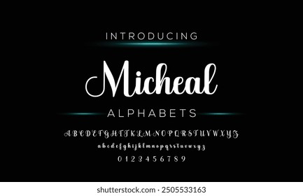 Elegant and modern serif alphabet font uppercase and number fonts Victorian typeface