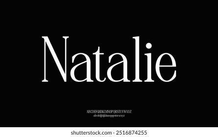 Elegante e moderno alfabeto serif fonte maiúscula e numberfonts vitoriano fonte