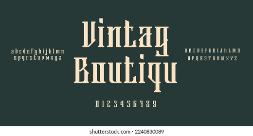 Elegant and modern serif alphabet letters font and number, modern serif fonts regular decorative vintage concepts