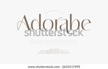 Elegant Modern Serif Font Vector for Luxury Branding and Feminine Design