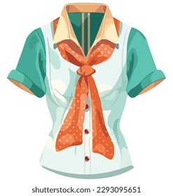 elegant modern shirt illustration over white