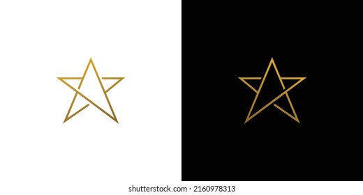 Elegant and modern star logo abstract design 