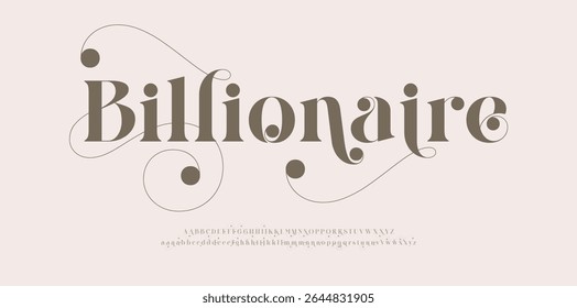 Elegant modern stylish calligraphy letter logo design. Classic Lettering Minimal Fashion Designs. Typography modern serif fonts regular decorative vintage concept. vector illustration
