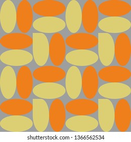 elegant modern tileable background made of yellow and orange ellipses over light gray background